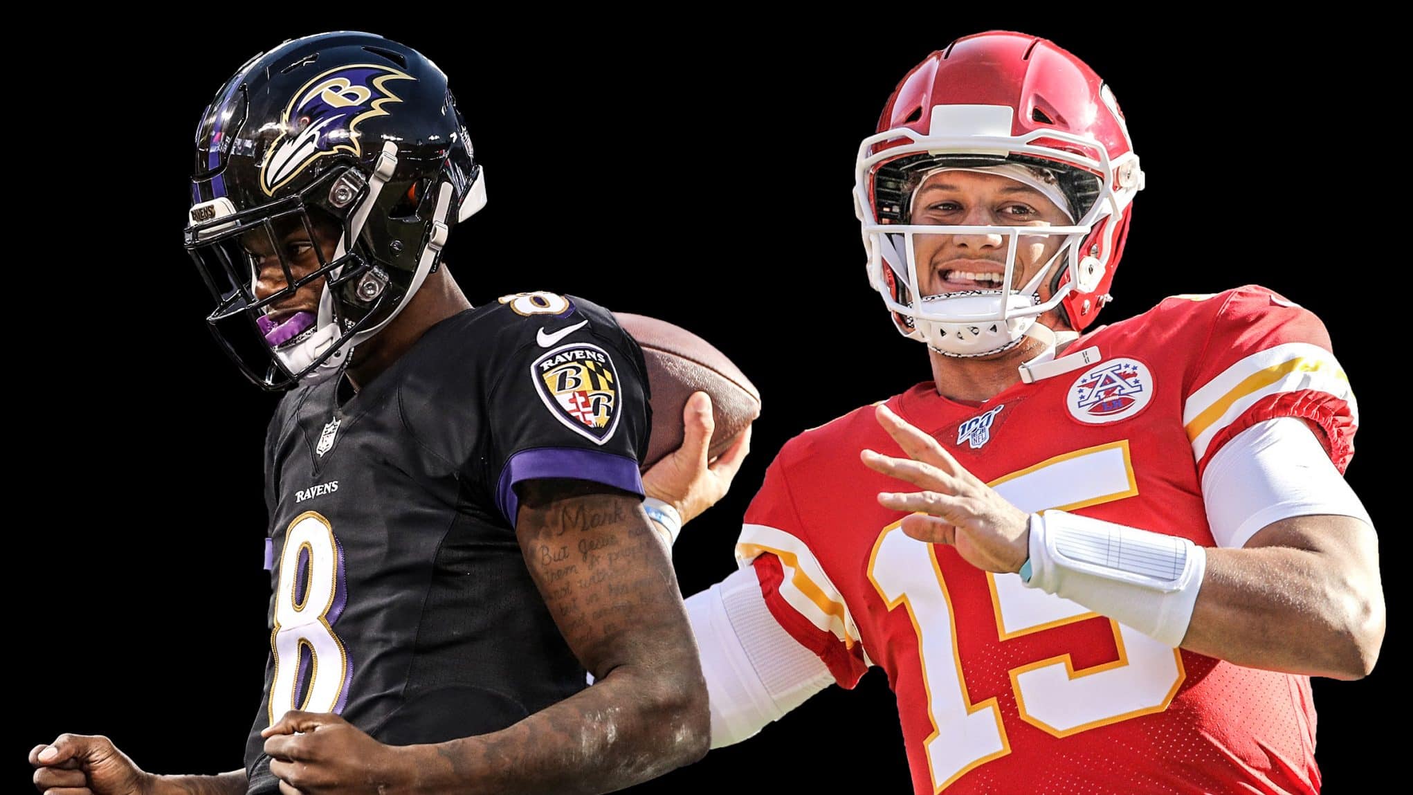 Lamar Jackson, Patrick Mahomes - Patrick Mahomes And Lamar Jackson - HD Wallpaper 