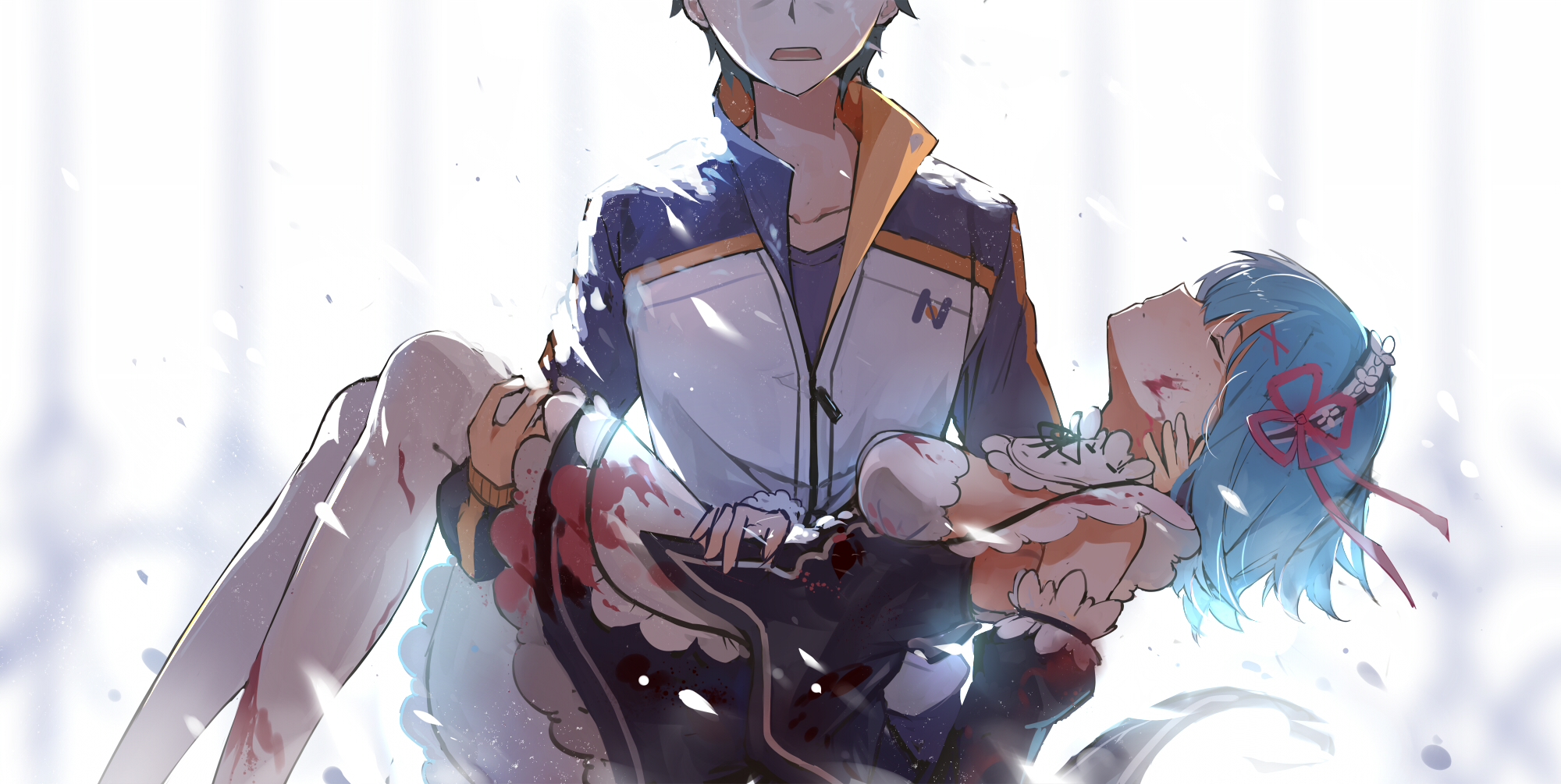 Rem And Subaru Re Zero 00x1005 Wallpaper Teahub Io
