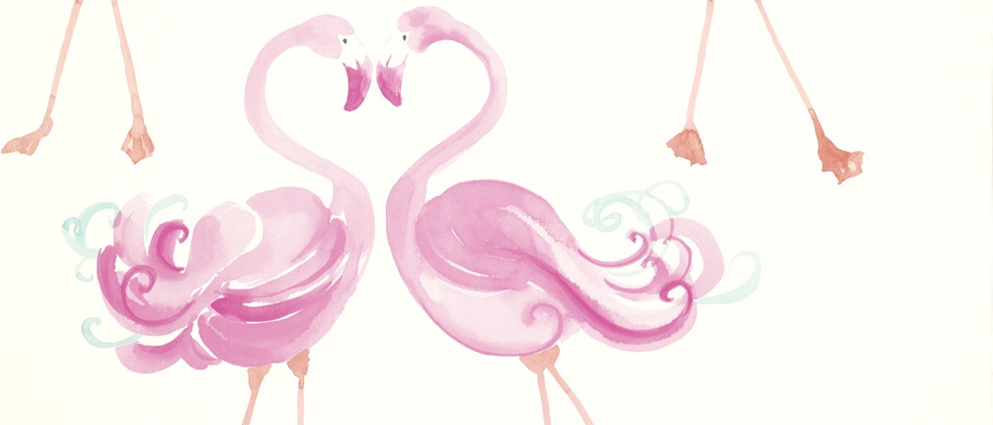 Pretty Flamingo Laura Ashley - HD Wallpaper 