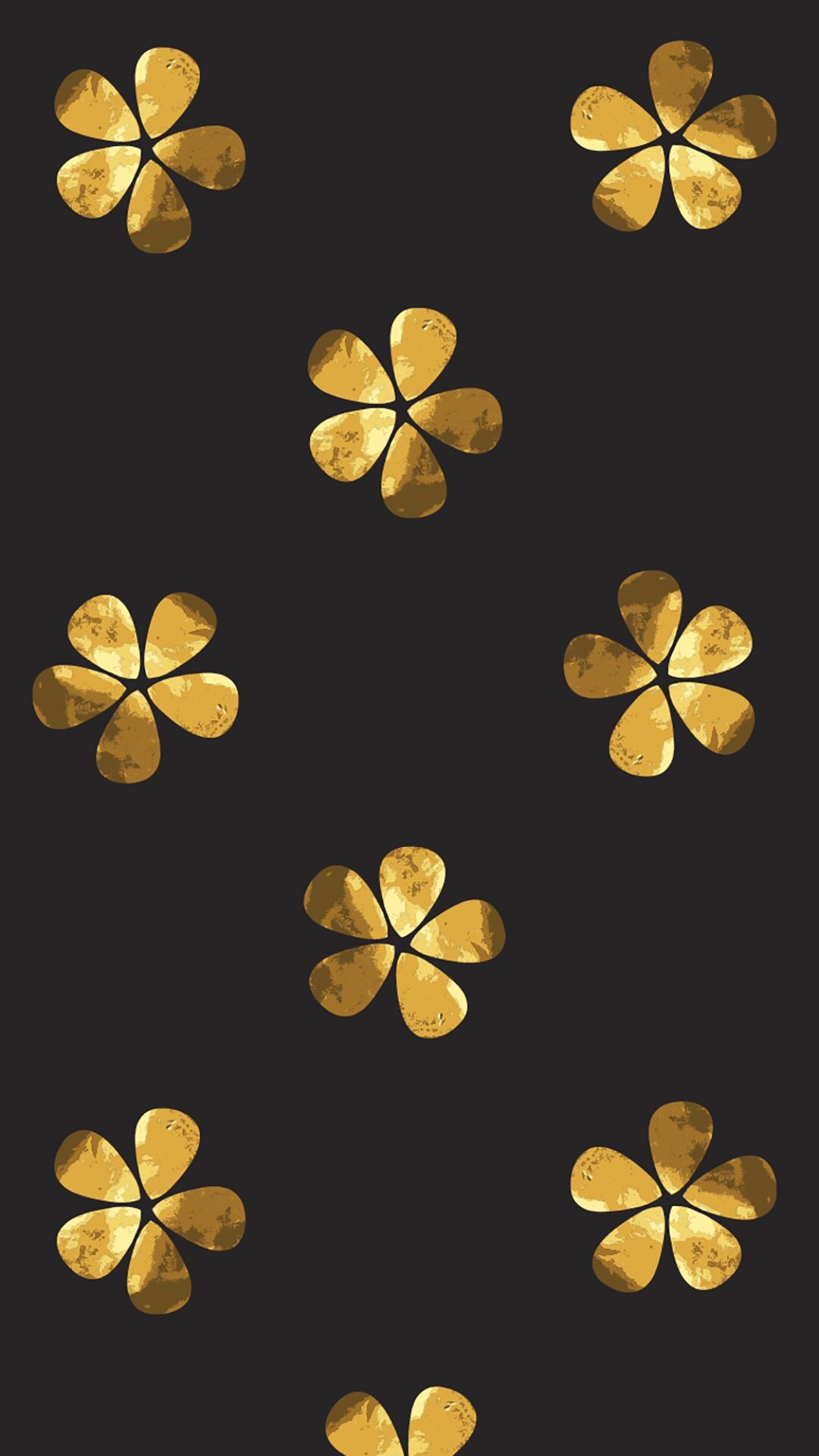 Black And Gold Flower - HD Wallpaper 