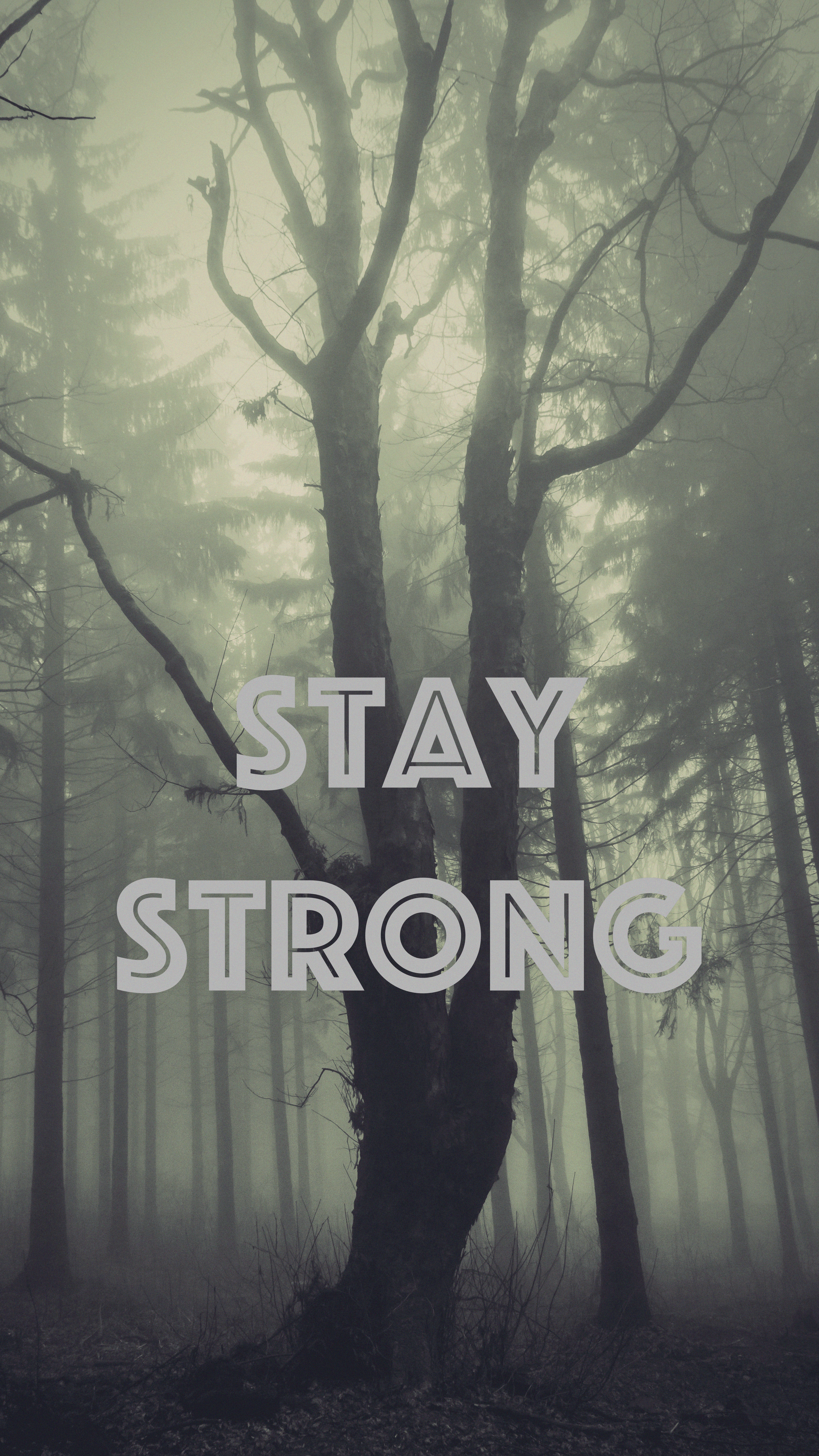 Wallpaper Strong, Inscription, Fog, Motivation, Inspiration - HD Wallpaper 