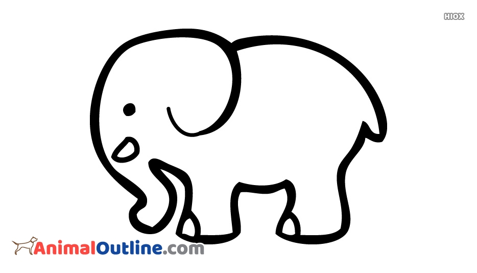 Elephant Outline Images, Drawings - Ivory Ella Elephant Outline - HD Wallpaper 