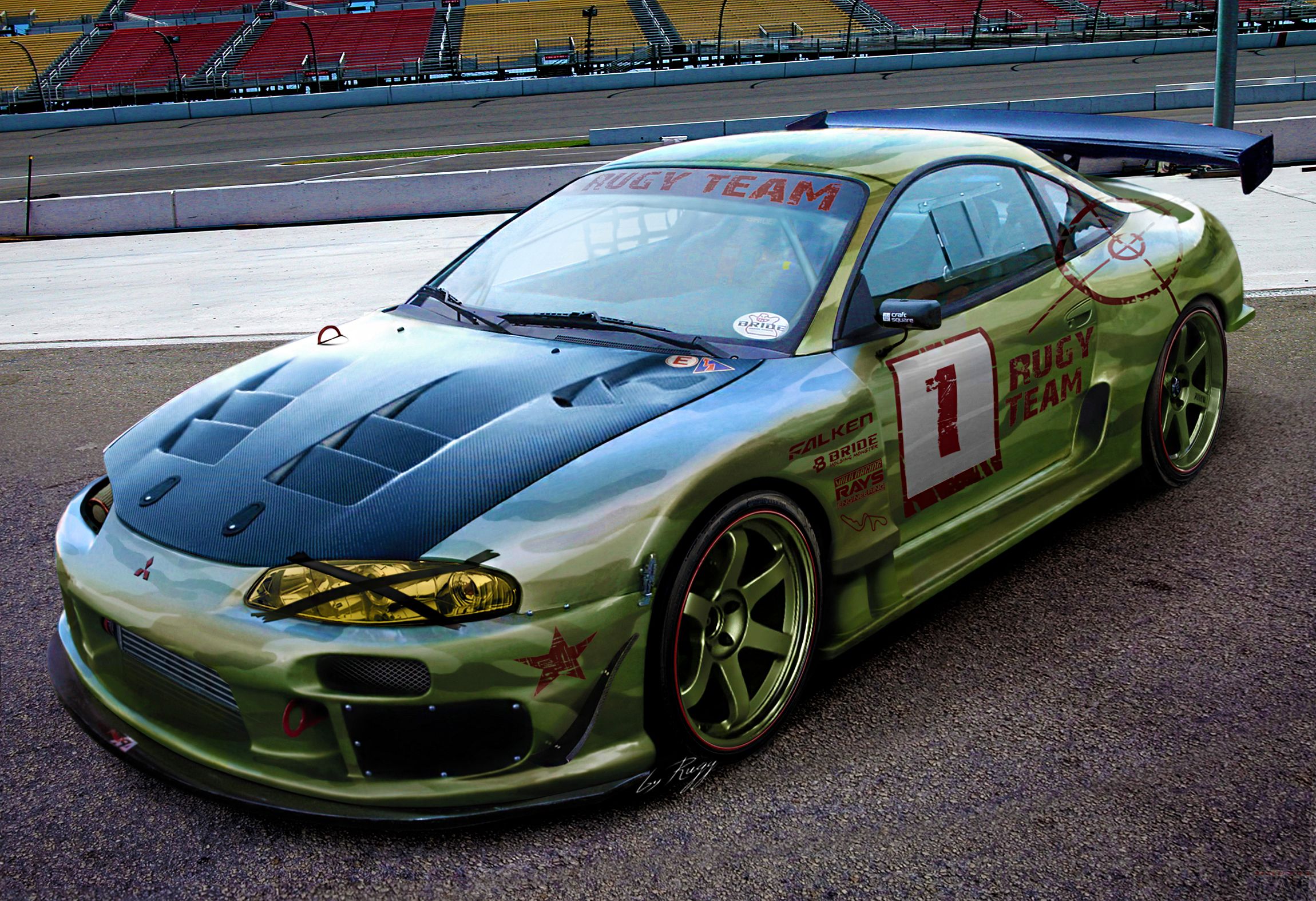 Wallpapers With Immediate Prompt Greyhound Car Mitsubishi - Eclipse Bomex Body Kit - HD Wallpaper 