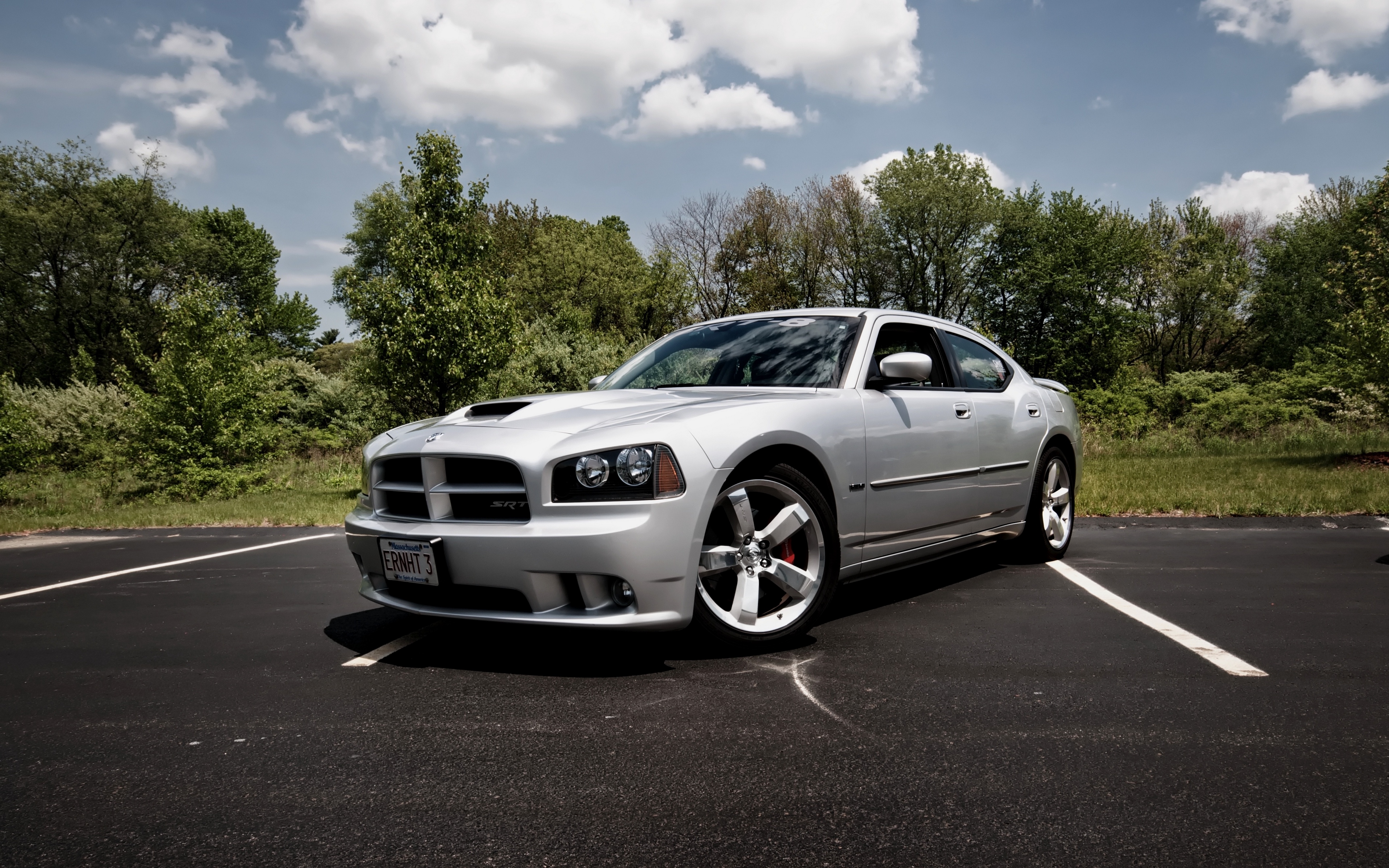 Wallpaper Dodge Charger Srt8, Supercar, Cult Car, Silver, - Dodge Srt 8 Charger Chrome Rims - HD Wallpaper 