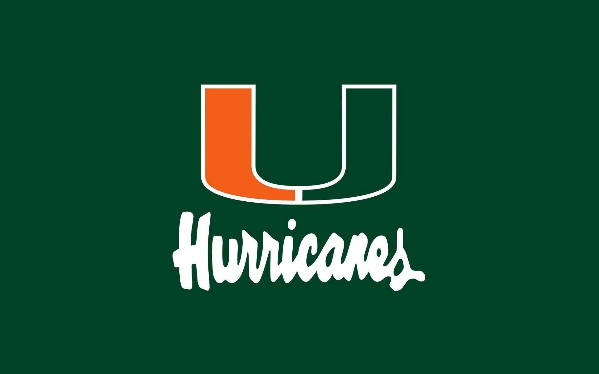 1920x1200, Official Logo University Of Miami Hurricanes - Graphic Design - HD Wallpaper 