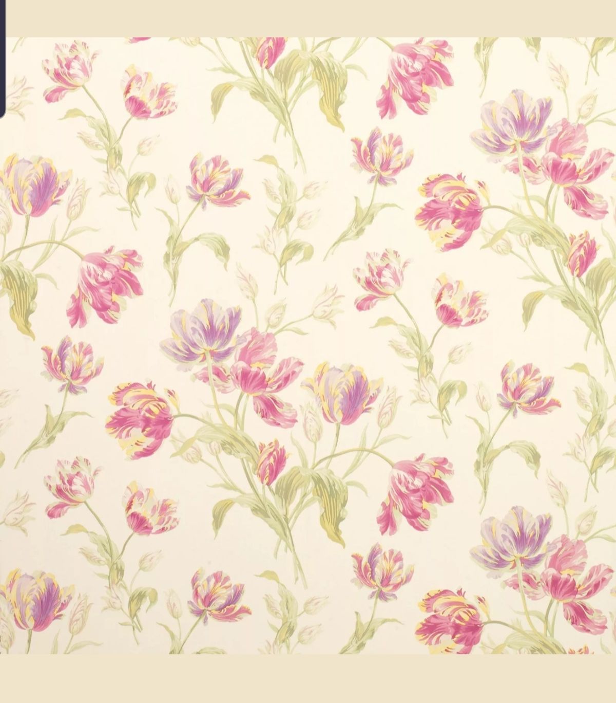 Brand New Laura Ashley Gosford Meadow Cyclamen Wallpaper Wood