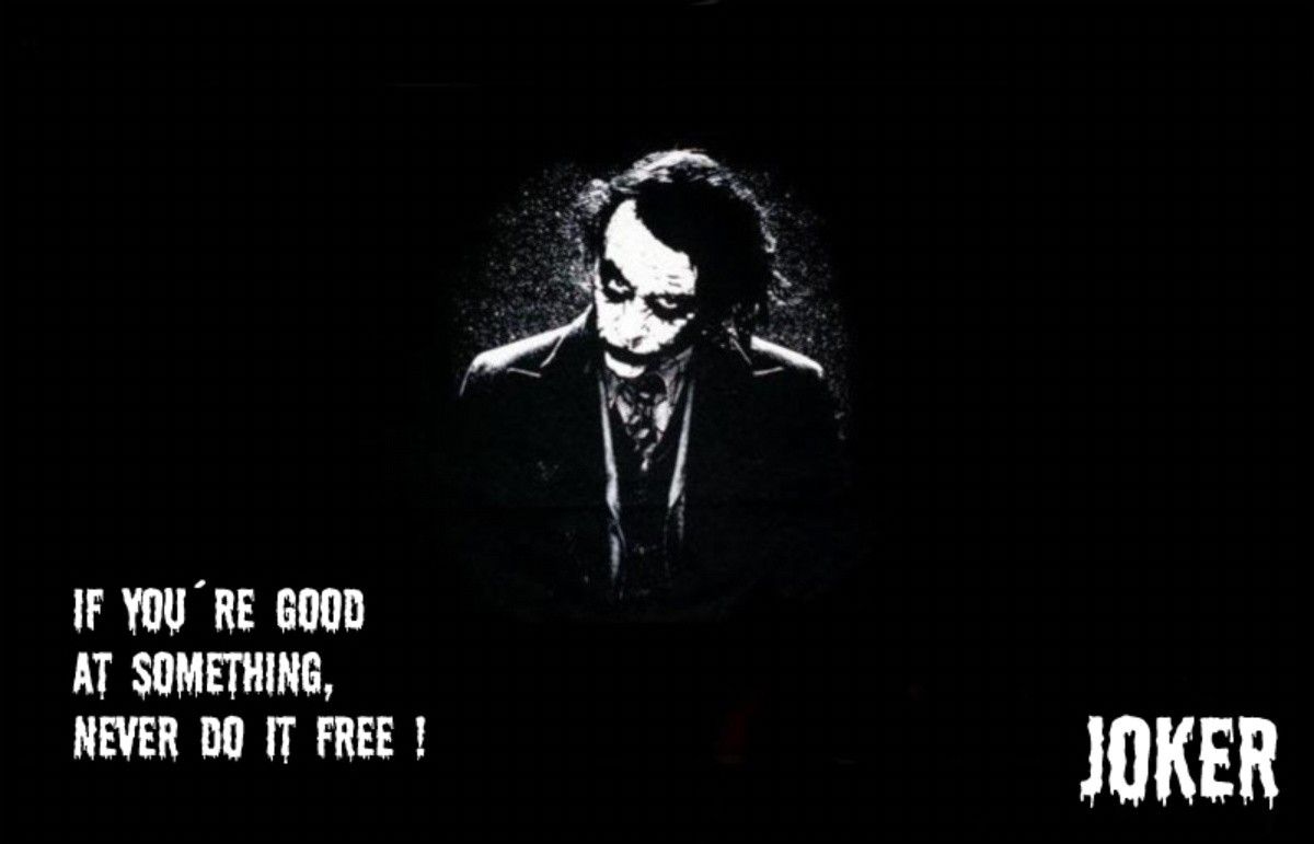 Joker Wallpaper Quotes - HD Wallpaper 