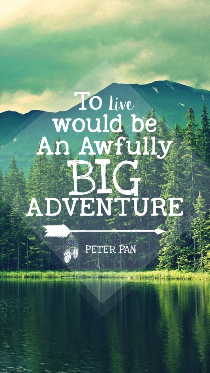 1000 Iphone Wallpaper Quotes On Pinterest - Live Would Be An Awfully Big Adventure - HD Wallpaper 