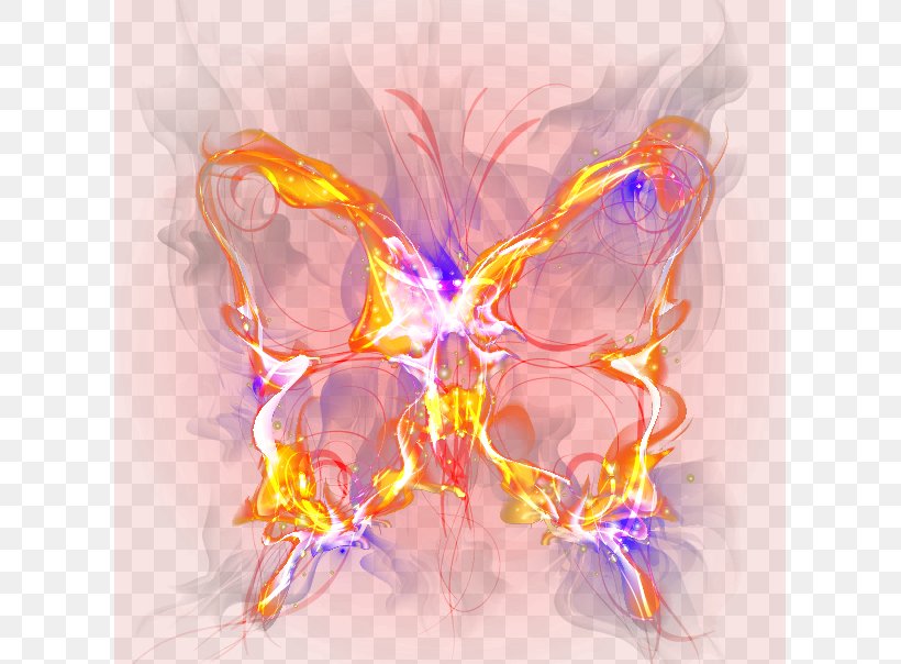 Butterfly Petal Computer Wallpaper, Png, 611x604px, - Butterfly - HD Wallpaper 