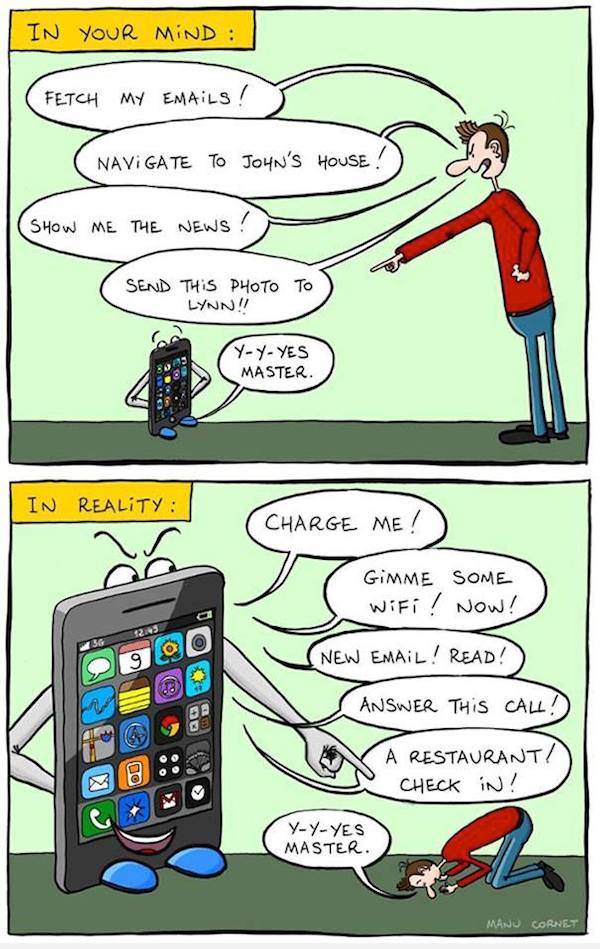 Funny But Sad - Slave To Cell Phone - HD Wallpaper 
