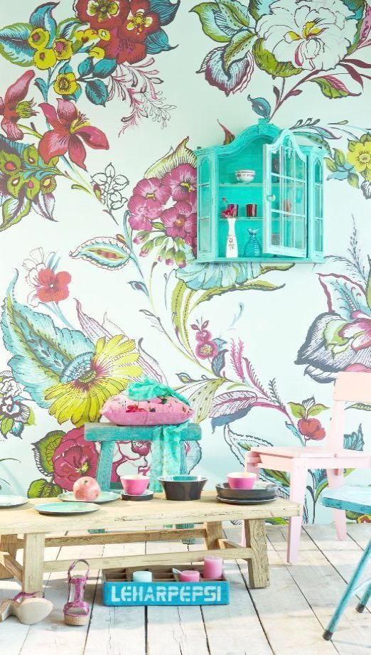 Paredes Con Vinilos De Flores - HD Wallpaper 