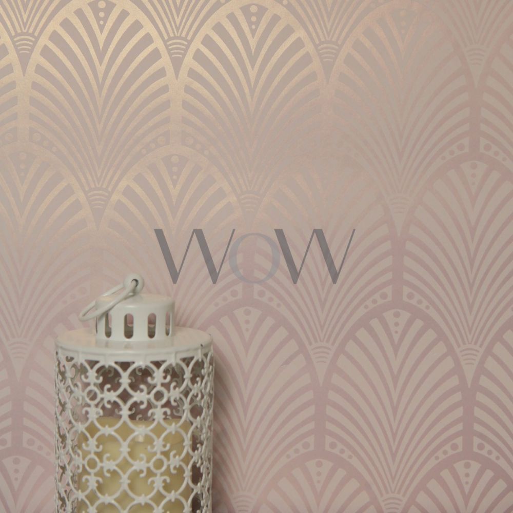 Art Deco Wallpaper Pink - HD Wallpaper 