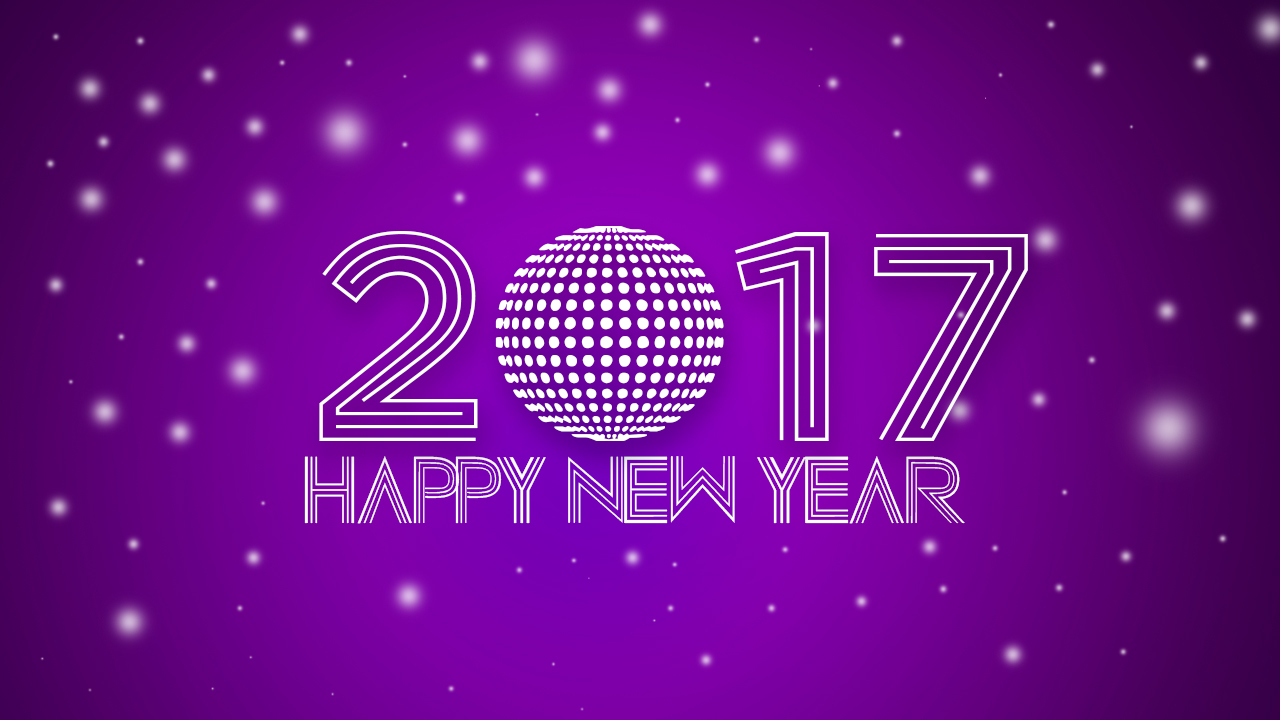 Happy New Year 2017 Cover Photo For Facebook - Happy New Year Purple - HD Wallpaper 