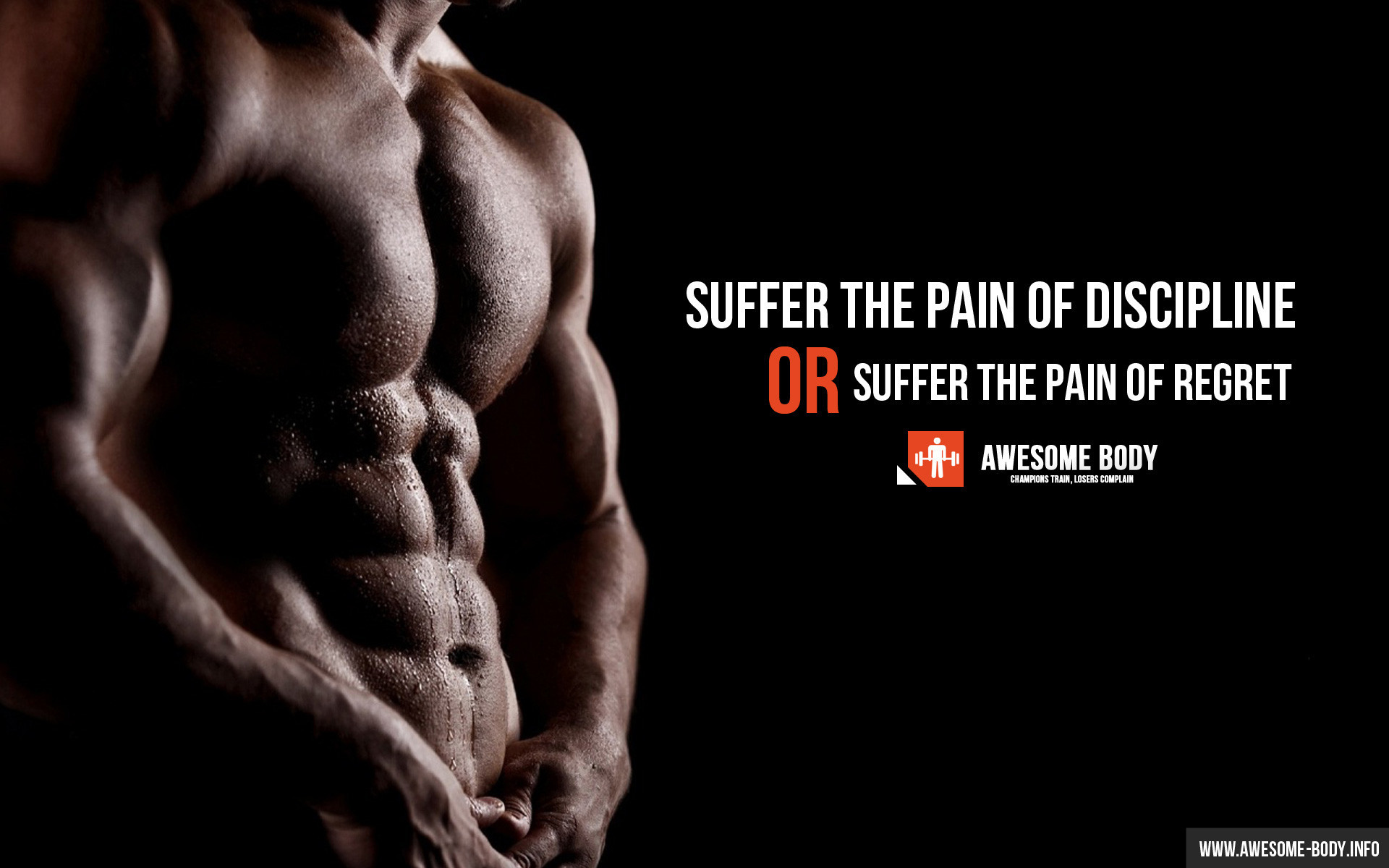 Hd Body Wallpapers 
 Data-src - Suffer The Pain Of Discipline Or Suffer - HD Wallpaper 
