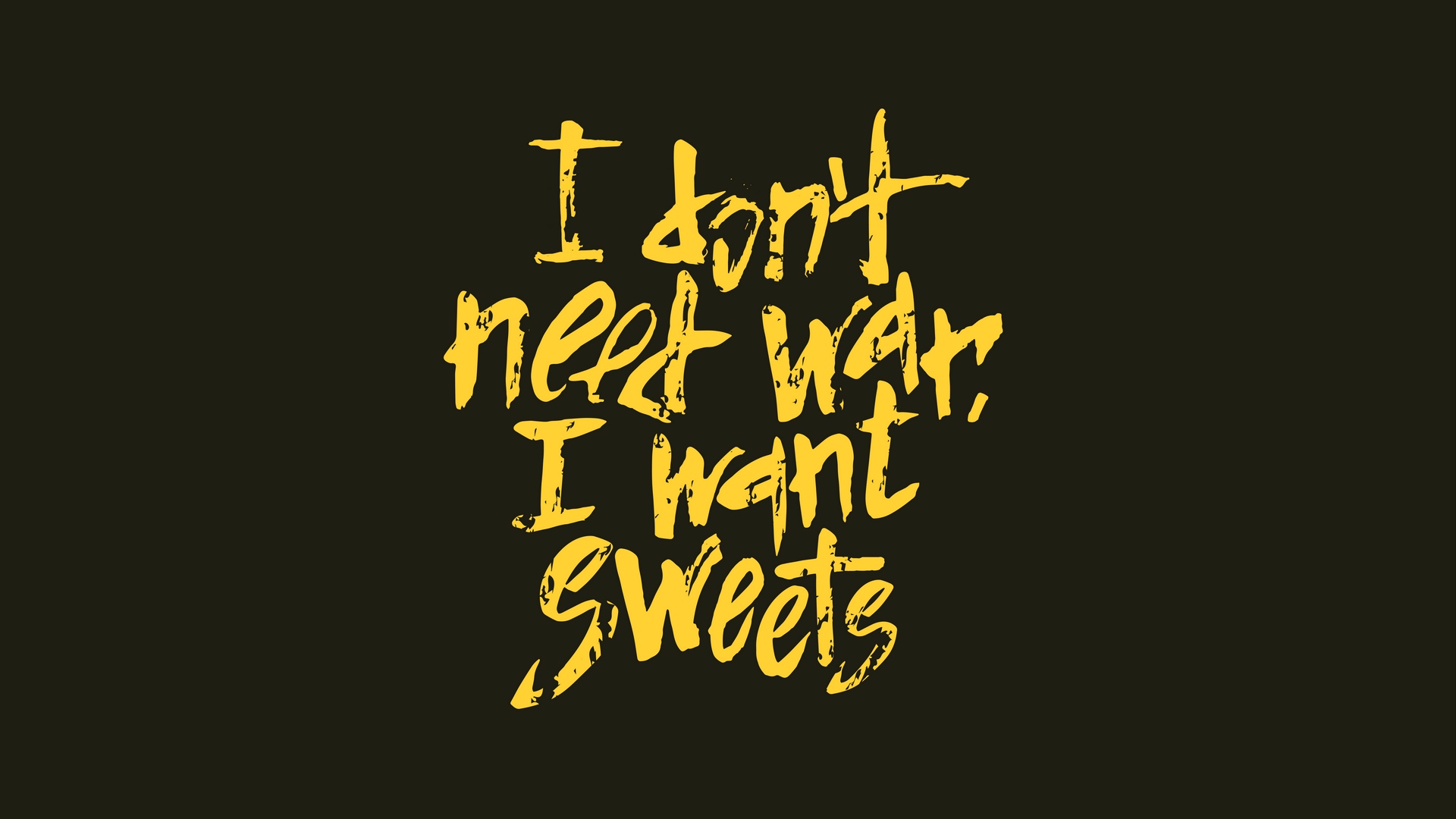 Wallpaper Peace, Candy, Inscription, Humor, Quote - Calligraphy - HD Wallpaper 