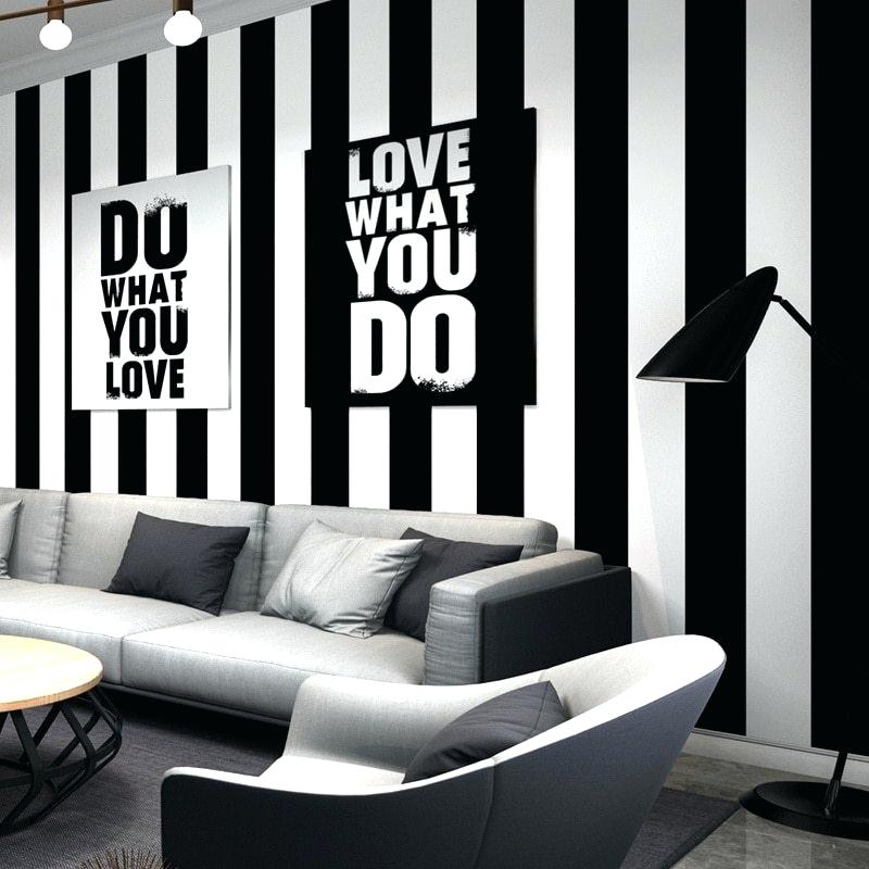 Black And White Striped Wall Black And White Striped - Bedroom Wall Design Black And White - HD Wallpaper 