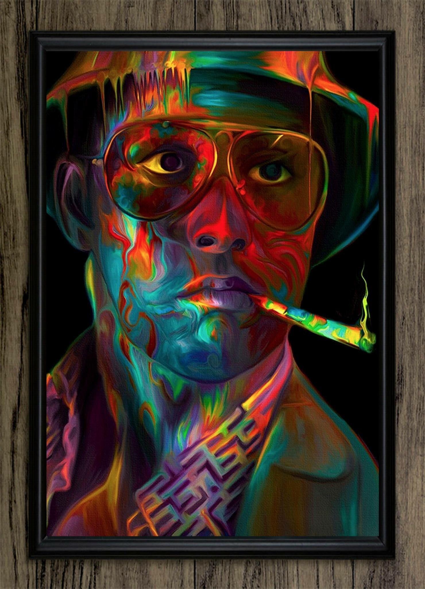 Hunter S Thompson Psychedelic - HD Wallpaper 