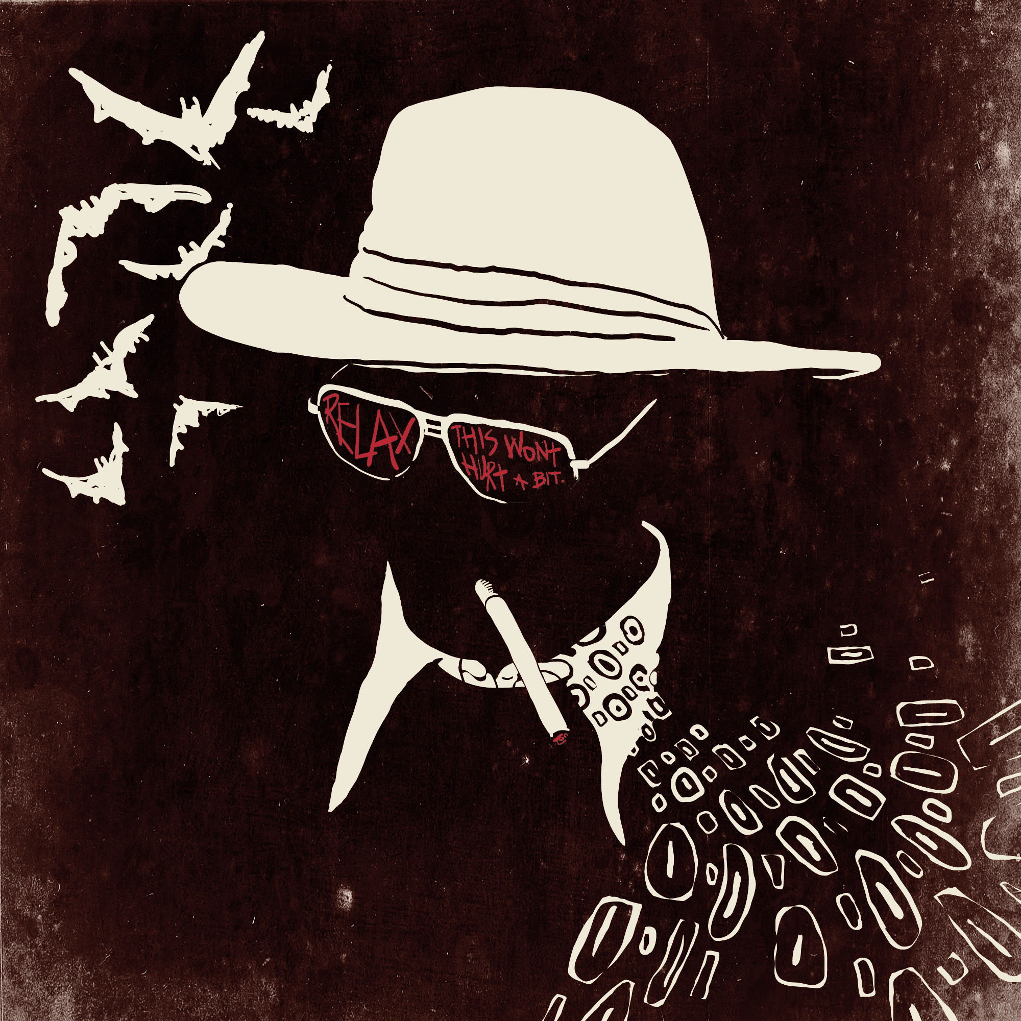 Fear And Loathing Illustrator, Ralph Steadman Psychedelic - Fear And Loathing Steadman Art - HD Wallpaper 