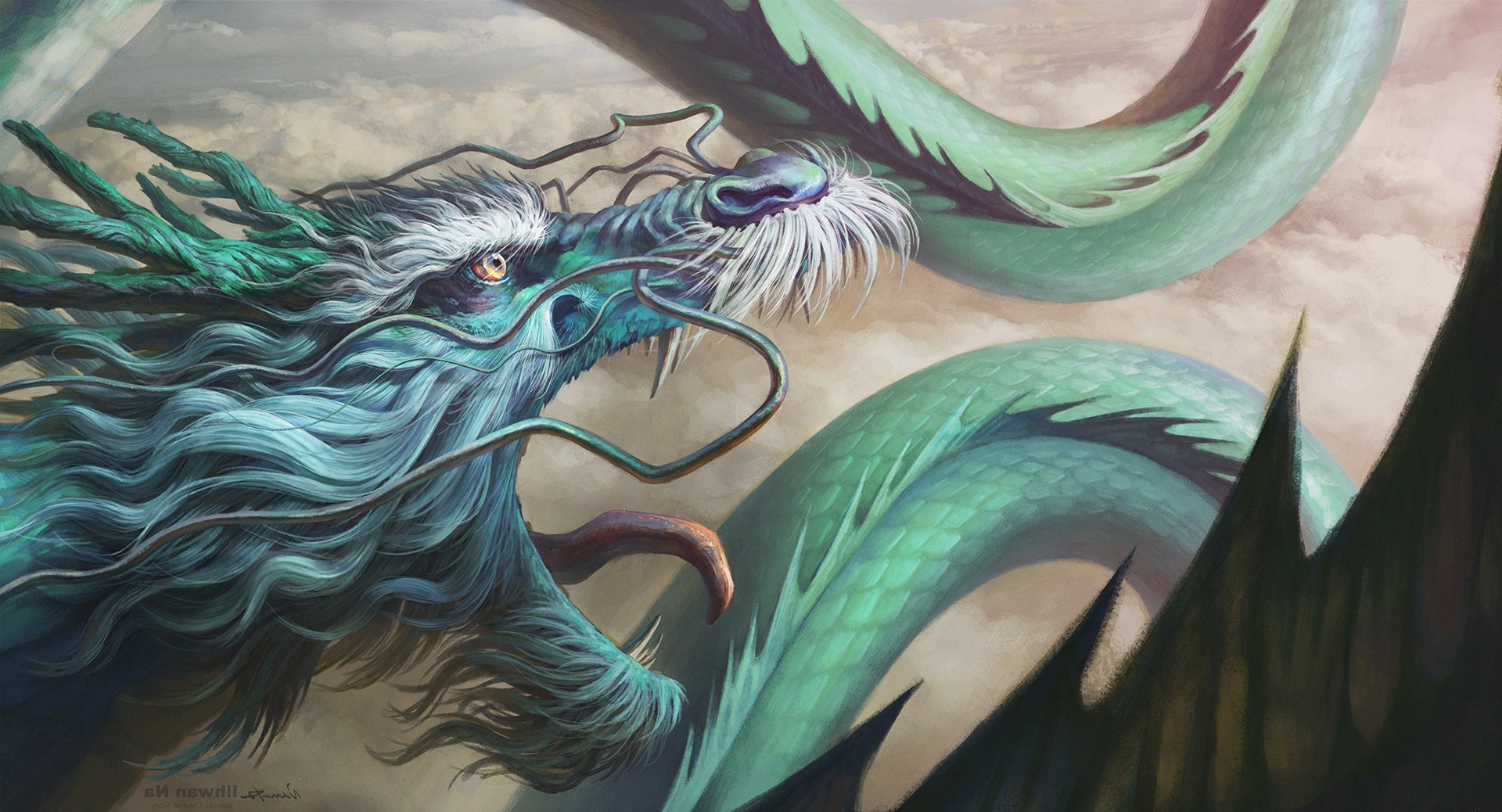 Fantasy Art Chinese Dragons - HD Wallpaper 