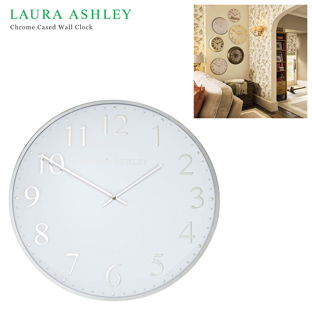 Laura Ashley Clocks Unisex Blended Fabrics Street Style - Wall Clock - HD Wallpaper 