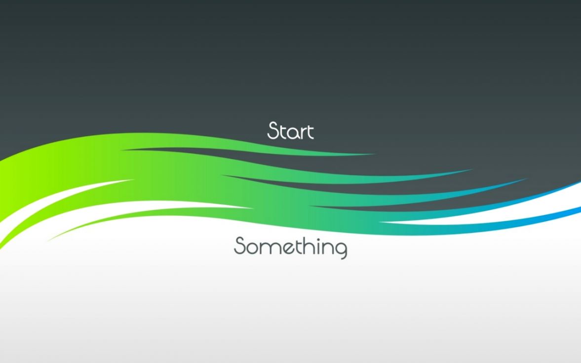 Inspirational & Motivational Minimal Desktop Wallpaper - Start Something - HD Wallpaper 
