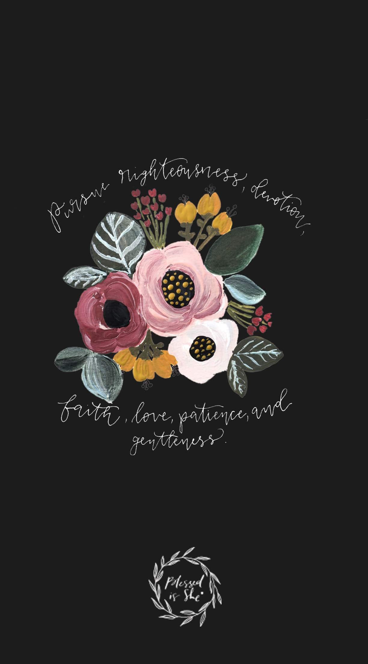 1224x2208, Watercolor Wallpaper For Phone// Iphone - Phone Wallpaper Bible Verse Floral - HD Wallpaper 