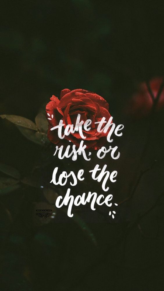 Take The Risk Or Lose The Chance - HD Wallpaper 