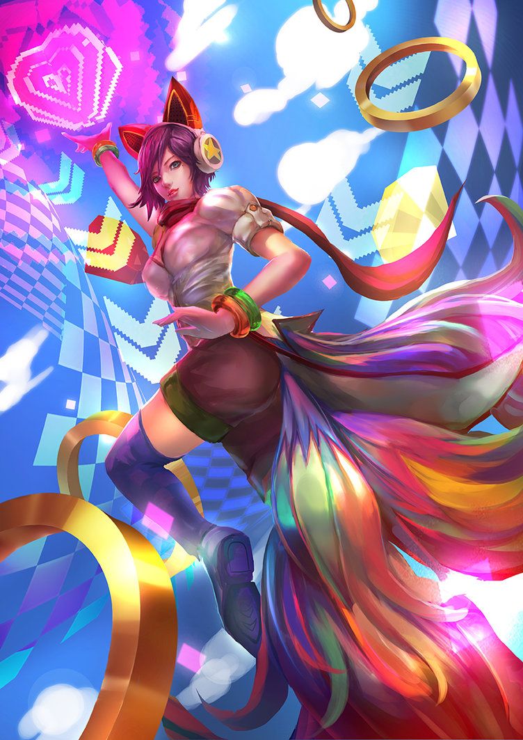 League Of Legends Ahri Arcade - HD Wallpaper 