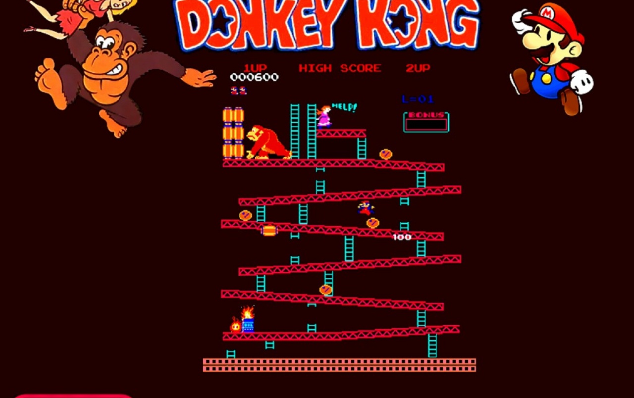 Galaga Wallpapers Galaga Stock Photos - Retro Arcade Donkey Kong - HD Wallpaper 