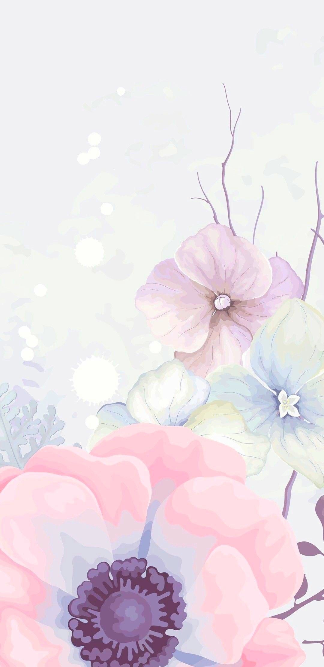 Pastel Floral Wallpaper Iphone - HD Wallpaper 
