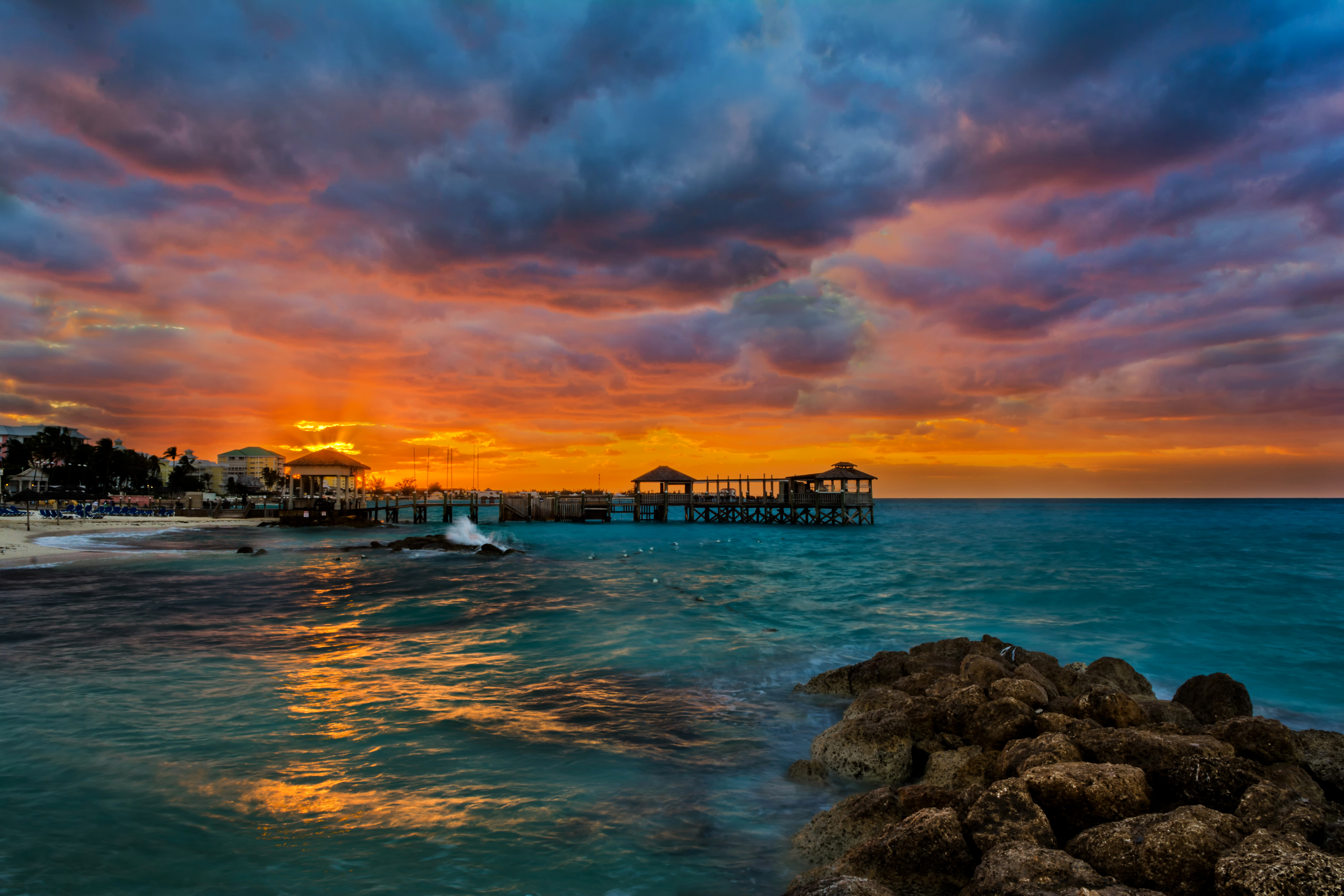 Nassau Bahamas Sunset - HD Wallpaper 