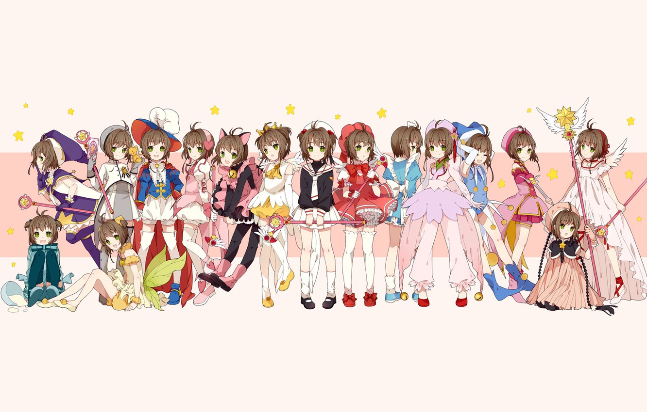 Photo Wallpaper Card, Clothing, Sakura, Poses, Cardcaptor - Desktop Cardcaptor Sakura Wallpaper Hd - HD Wallpaper 