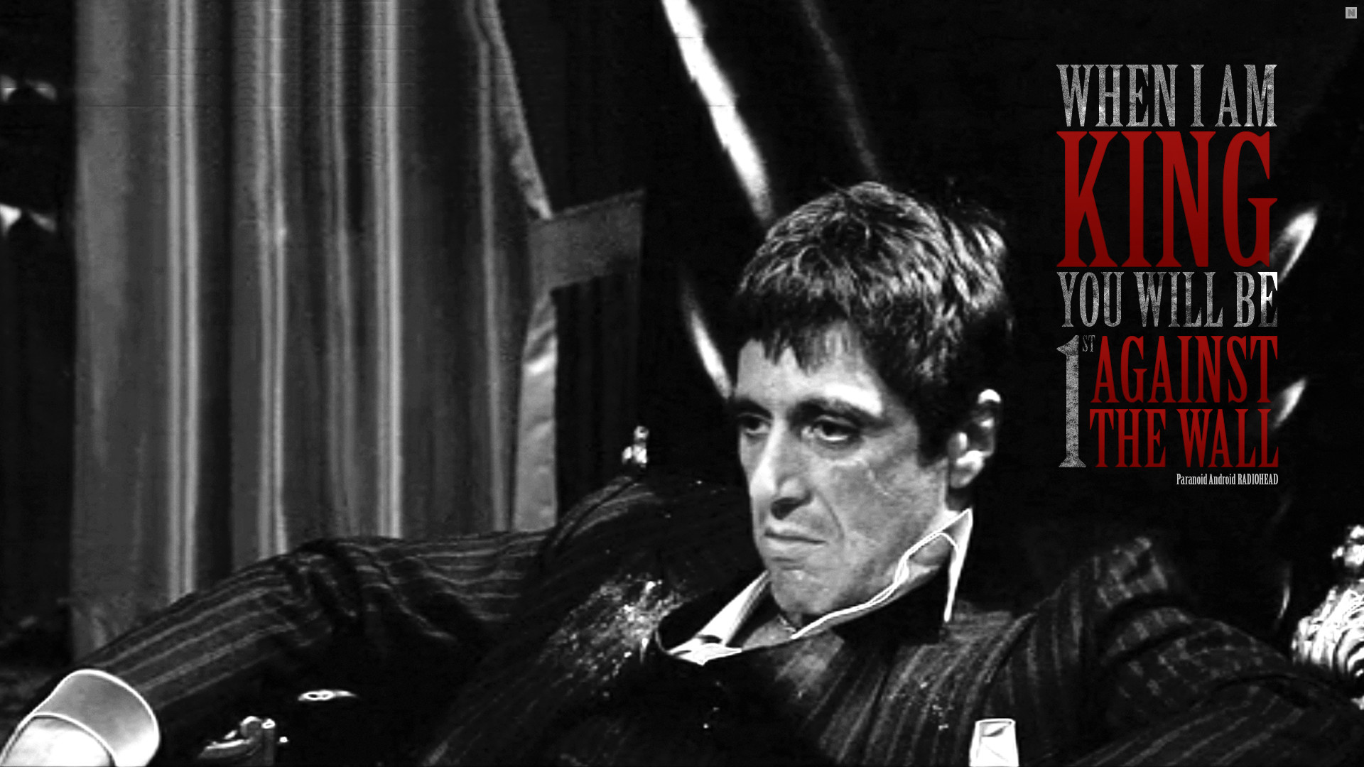 Radiohead S Paranoid Android - Scarface Wallpaper Al Pacino - HD Wallpaper 