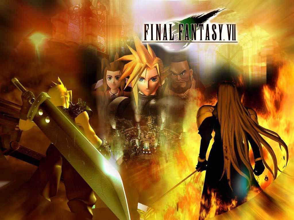 Ff7 - Final Fantasy 7 Sephiroth In Fire - HD Wallpaper 