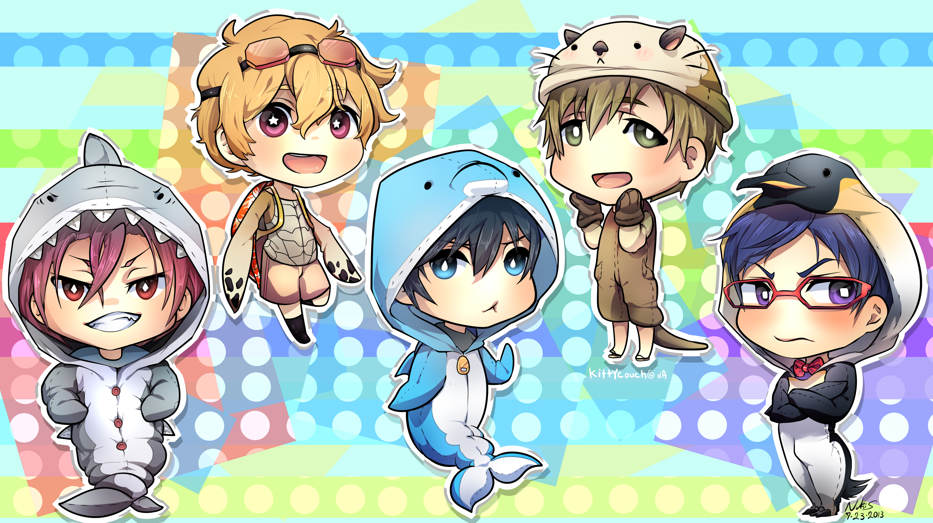 Chibi Free Iwatobi Swim Club - HD Wallpaper 
