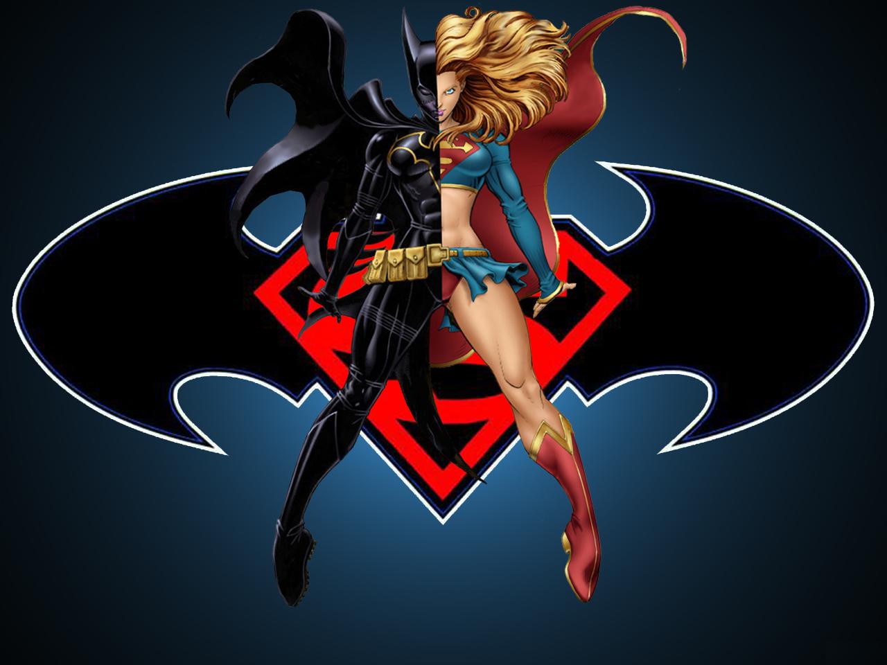 Supergirl Batgirl - HD Wallpaper 