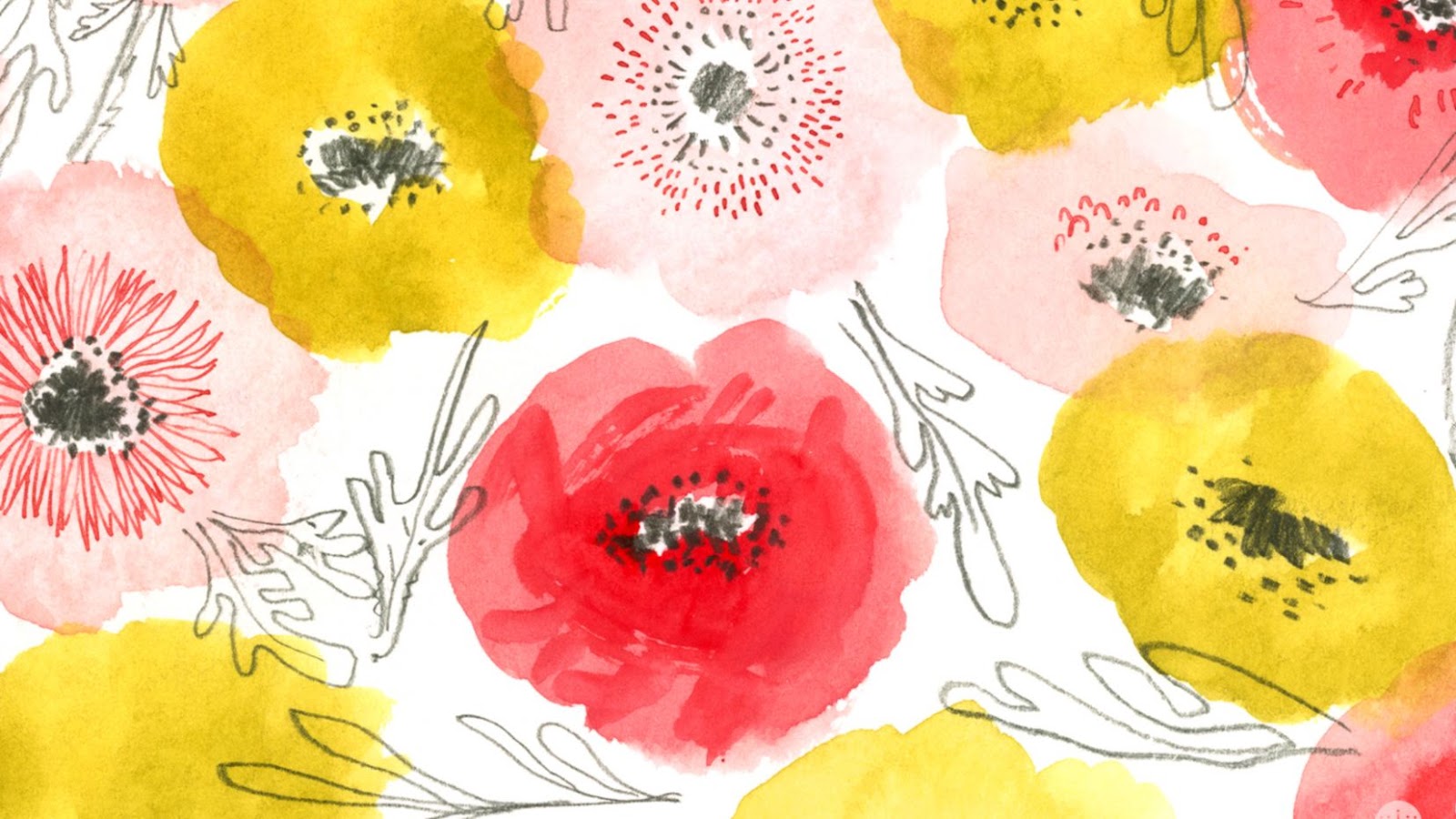 Bright Floral Wallpaper Hd - HD Wallpaper 