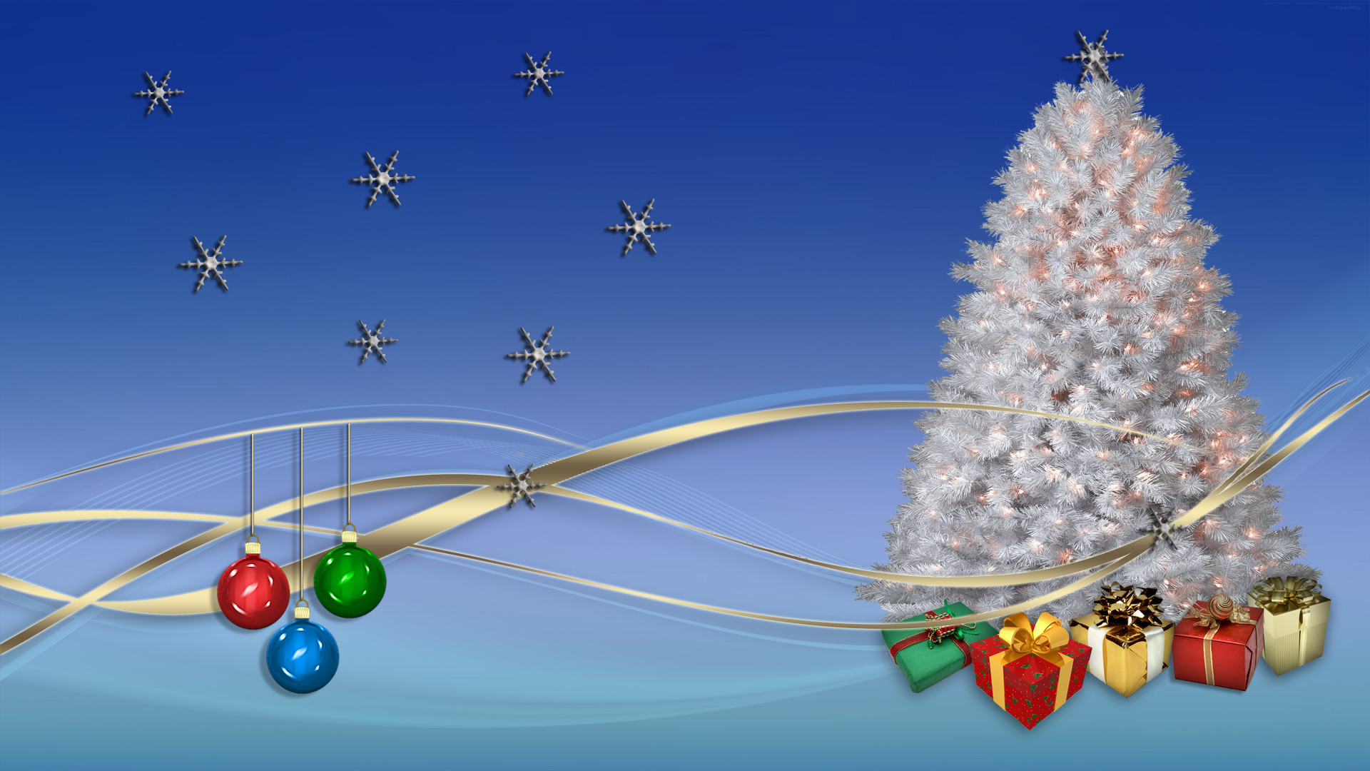 Animated Christmas Tree 
 Data-src - White Christmas Trees - HD Wallpaper 
