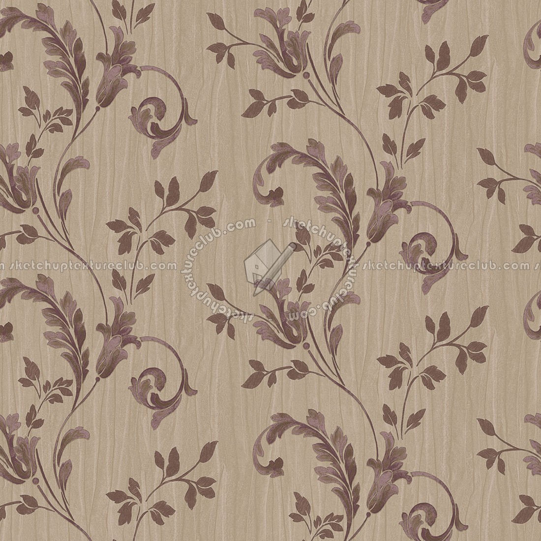 Textures - Floral Wallpaper Texture Brown - HD Wallpaper 