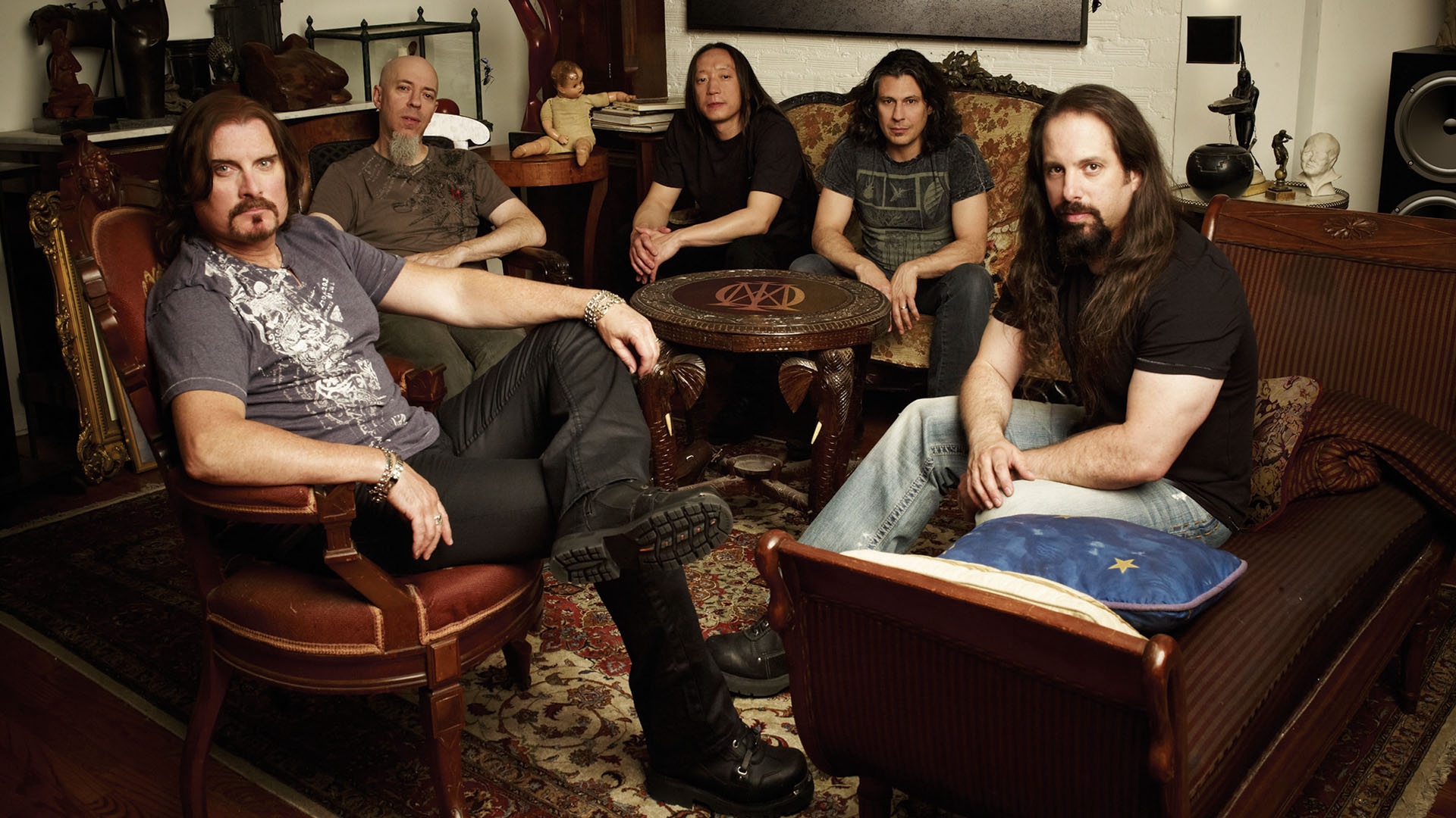 Wallpaper Dream Theater, Band, Room, Chairs, Hair - Dream Theater Band Room - HD Wallpaper 