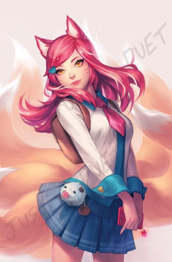 Academy Ahri Cute - HD Wallpaper 