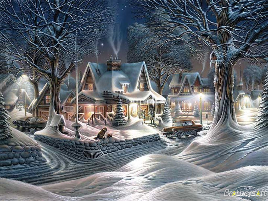 Beautiful Christmas Scenes - HD Wallpaper 