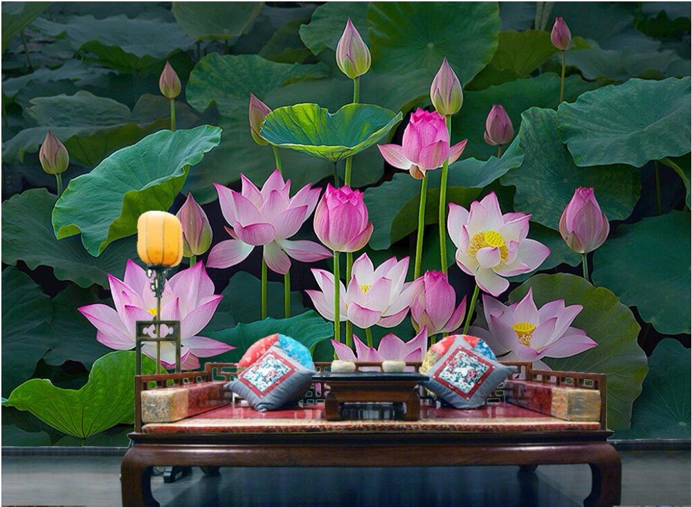 3d Lotus Flower Painting - HD Wallpaper 