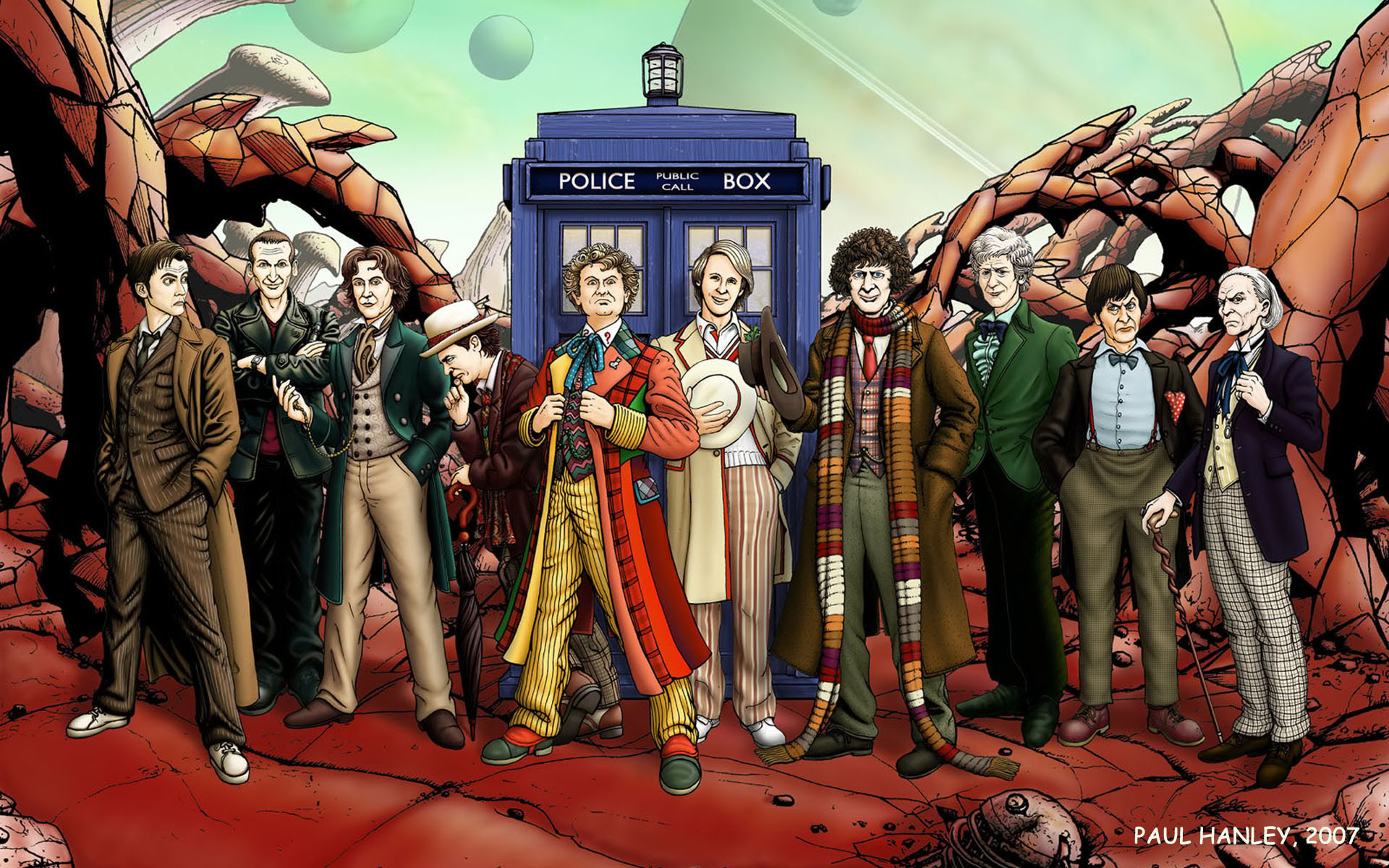 Christmas Doctor Who All - HD Wallpaper 