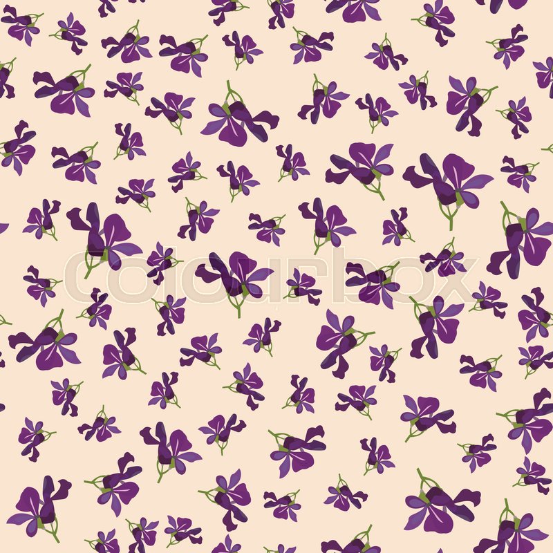 Purple Flower Pattern Background - HD Wallpaper 