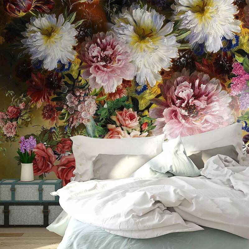 How Do You Like This Bold Floral Wallpaper Mural Happy - Wallpaper - HD Wallpaper 