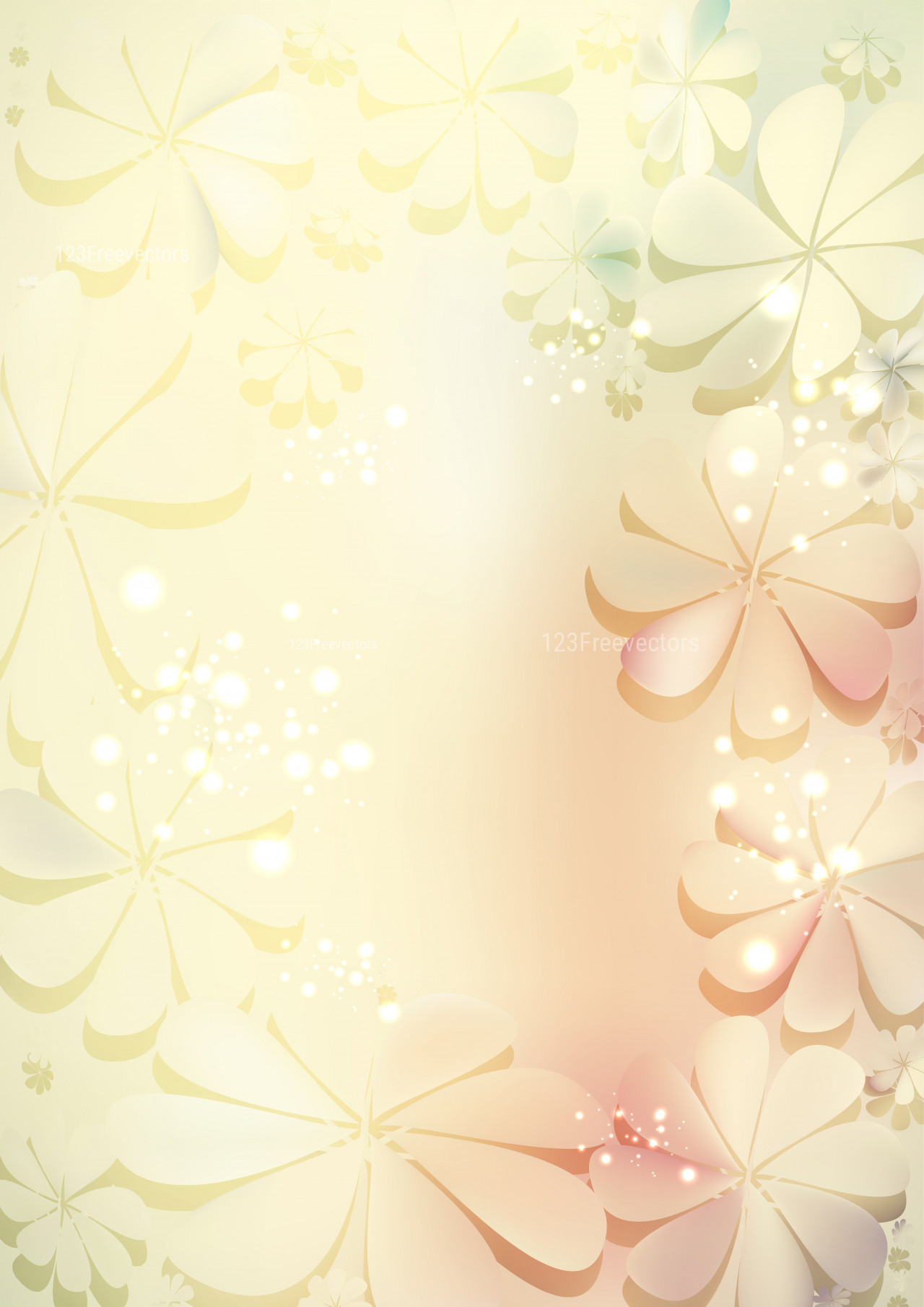 Beige Flower Background Vector Graphic - Light Background Color Pattern - HD Wallpaper 