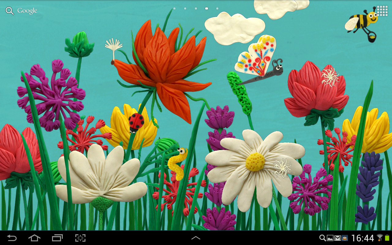 Plasticine Spring Flowers Live Wallpaper For Android - Live Wallpaper Flowers - HD Wallpaper 