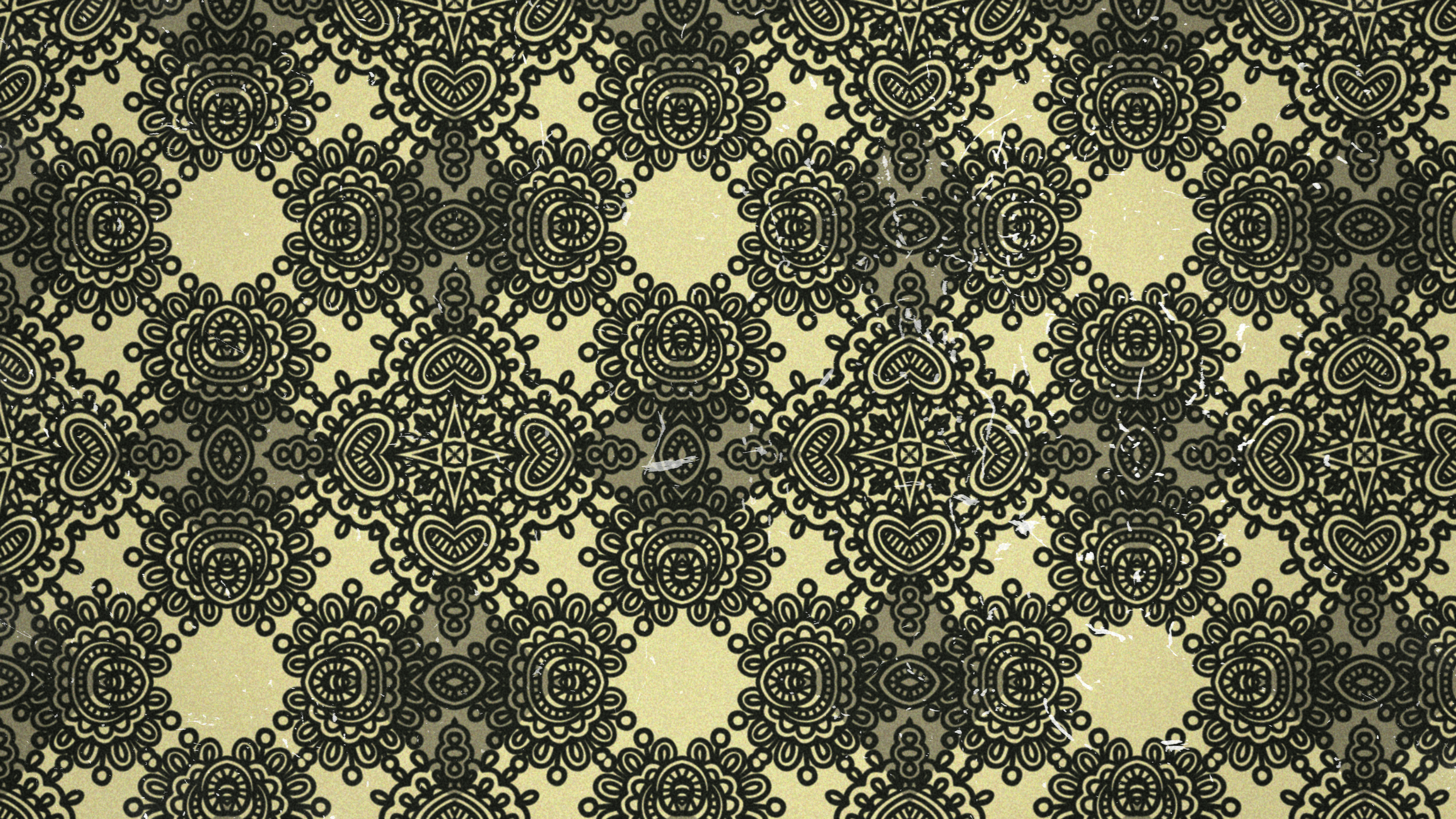 Green And Beige Vintage Seamless Floral Wallpaper Pattern - HD Wallpaper 