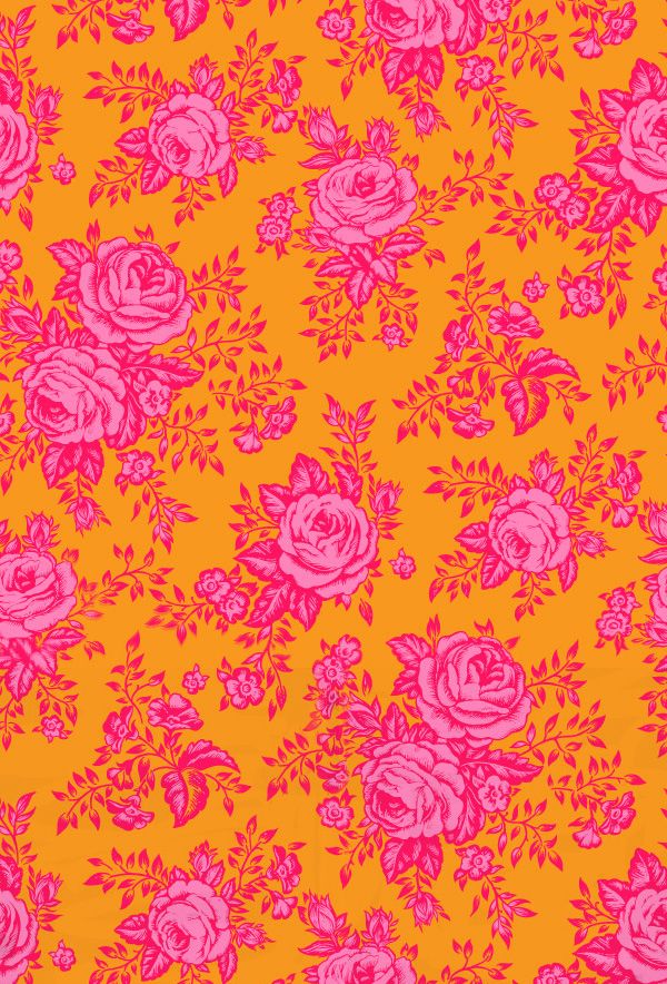 Pink And Orange Floral - HD Wallpaper 